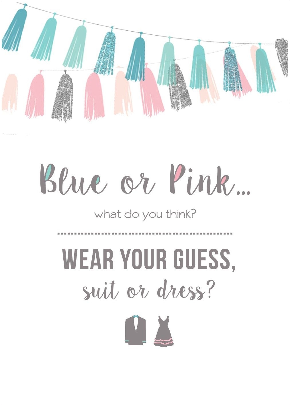 Wear Your Guess Printable (With Images) | Gender Reveal Party