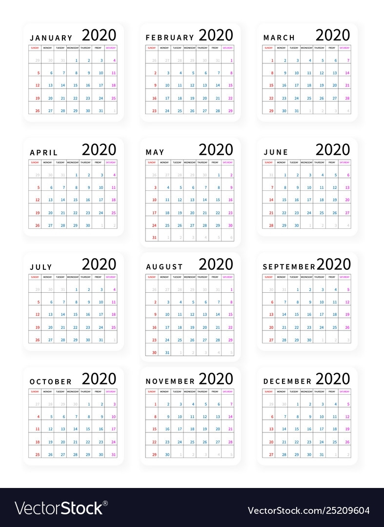 Week Of The Year 2020 | Calendar With Week Numbers 2020