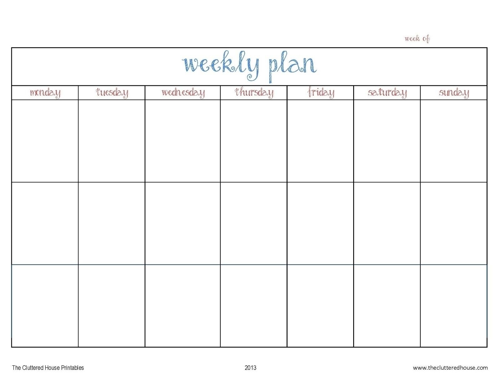 weekly calendar printable monday to sunday calendar template 2021