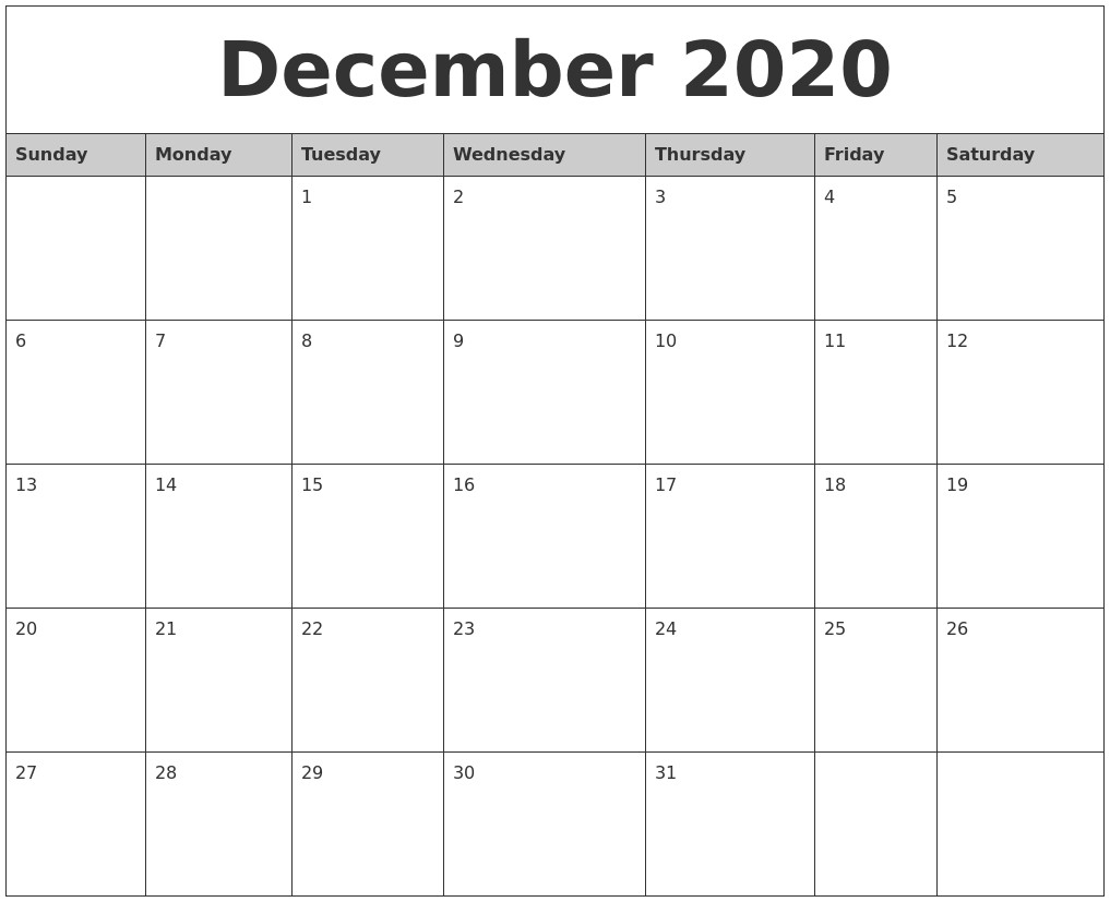 Fresh Free Printable Monthly Calendar 2020 With Holidays