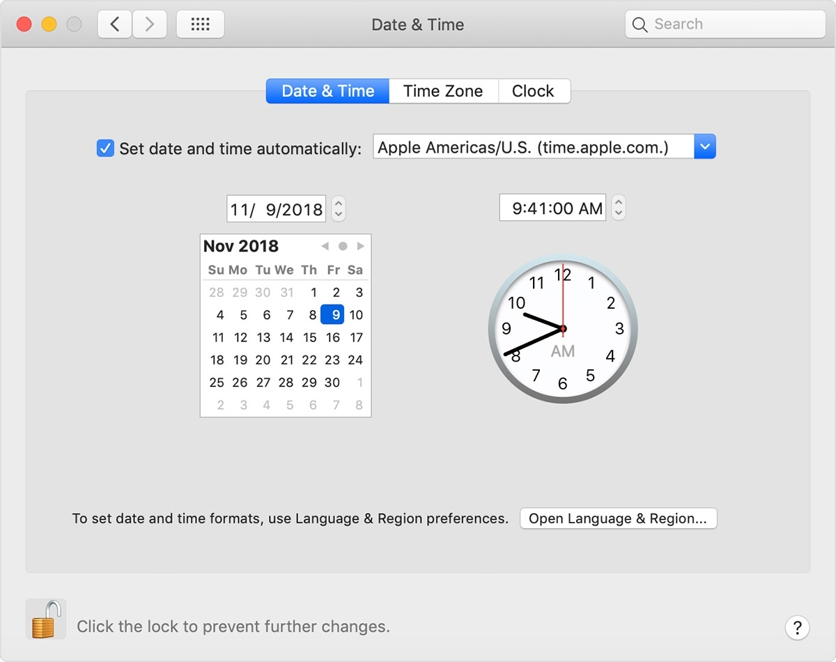 If The Date Or Time Is Wrong On Your Mac - Apple Support