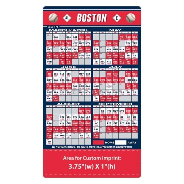 2016 Red Sox Printable Calendar With Times | Calendar Template 2020