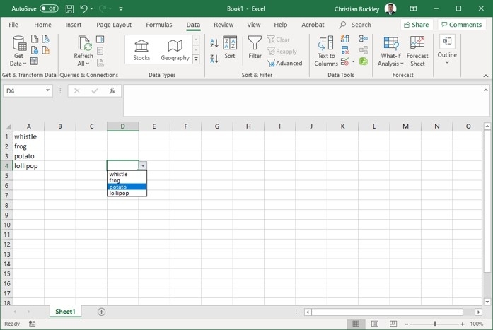 Adding A Drop-Down List To Excel – Buckleyplanet