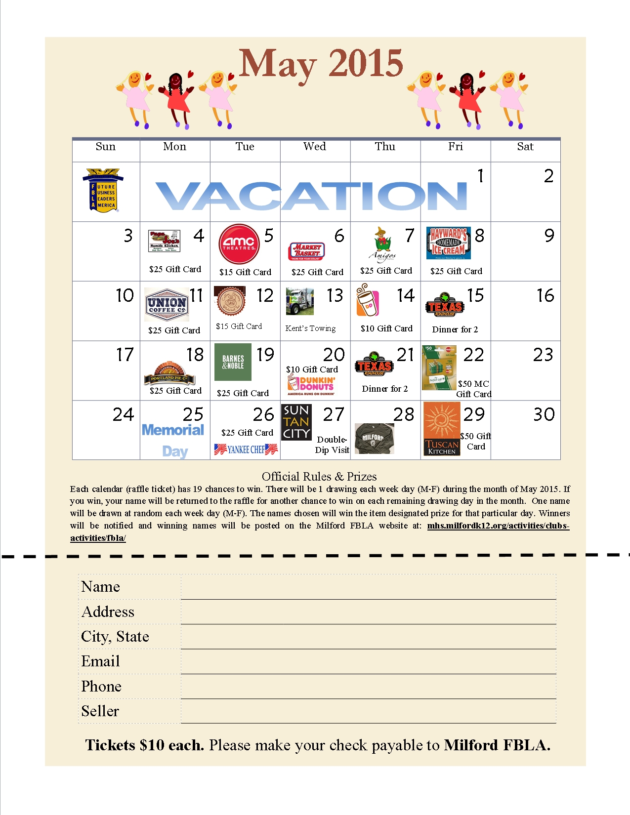 Calendar Raffle Ideas | Calendar Ideas Design Creative