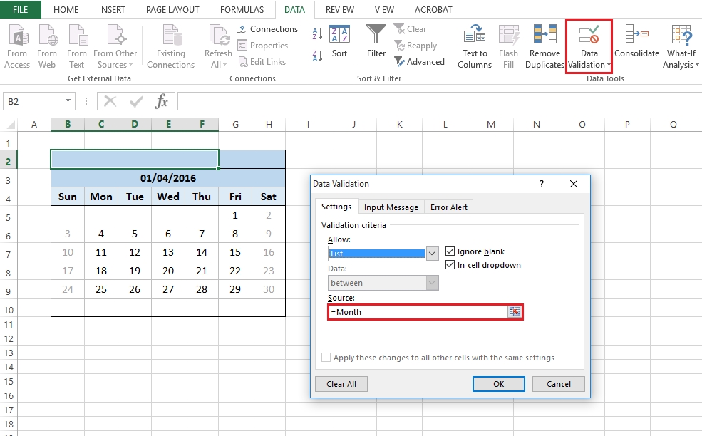 Excel Calendar - Part 2 - Change This Limited