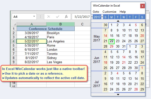 Free Excel Pop-Up Calendar &amp; Excel Date Picker