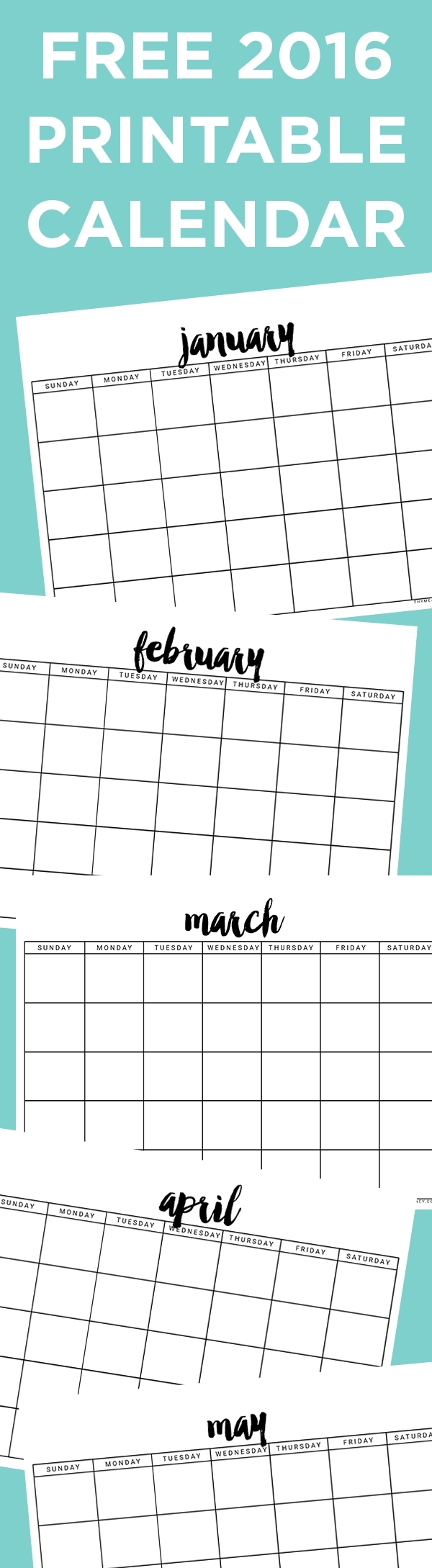 Free Printable Calendar - Thyme Is Honey