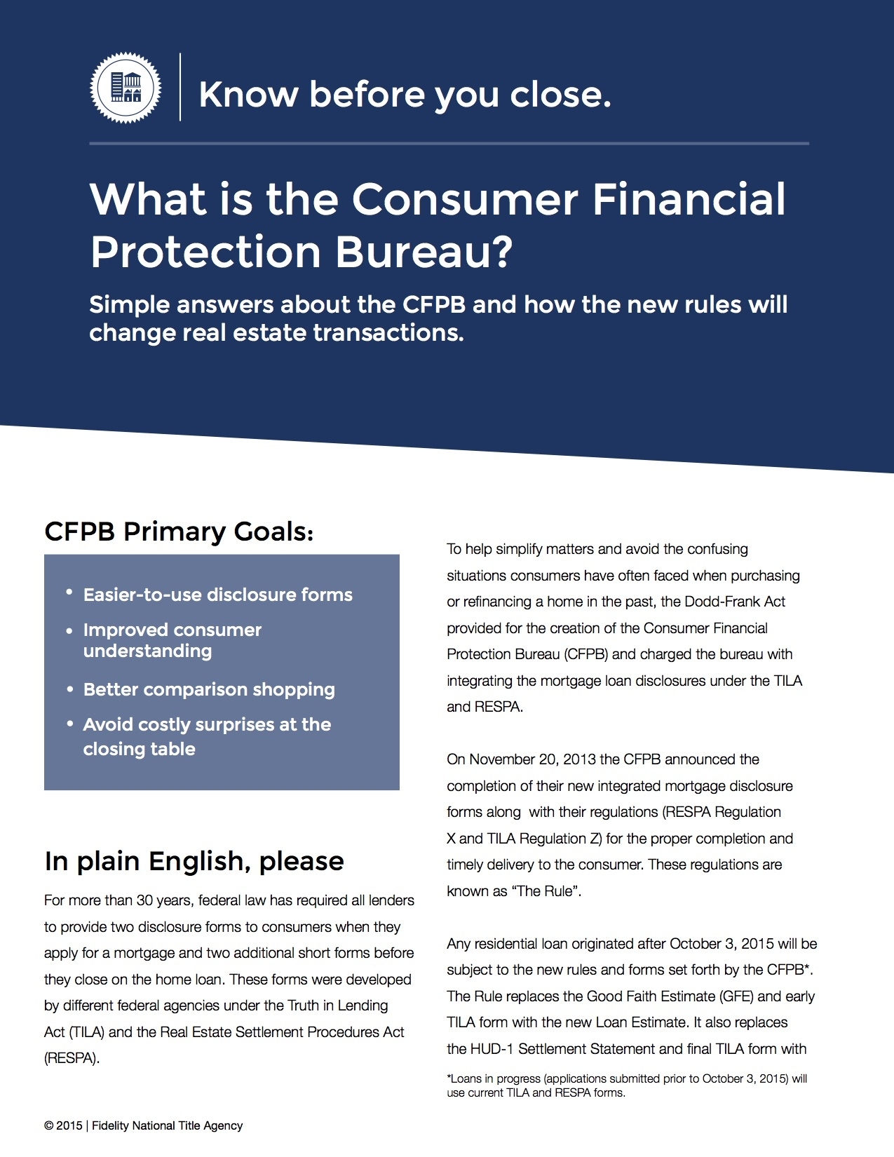 How The Cfpb And Trid Will Change Your Home Buying Experience