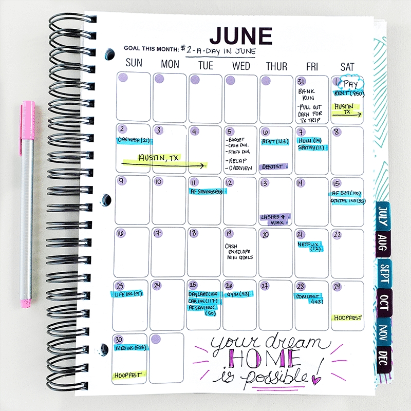 How To Use A Budget Calendar Successfully - The Budget Mom