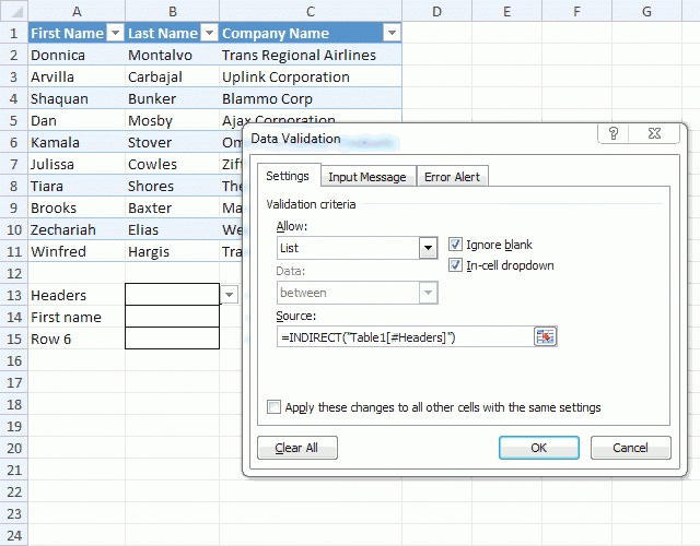 How To Use A Table Name In Data Validation Lists And Conditional Formatting Formulas