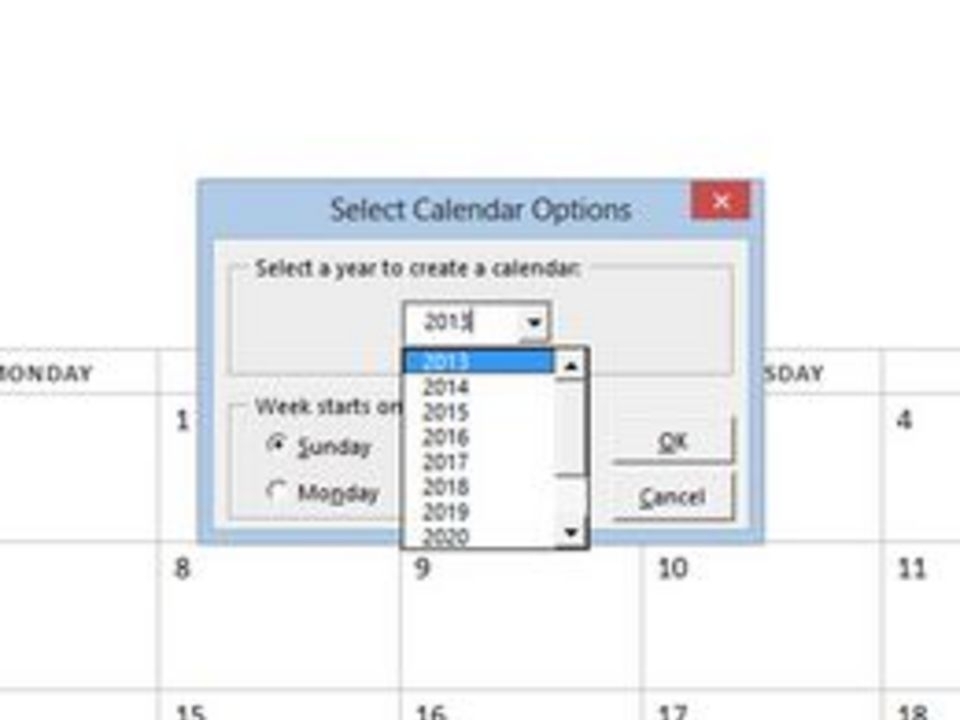 Microsoft Word Calendar Wizard Template