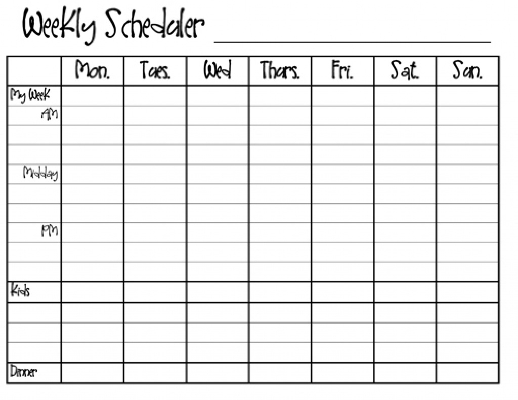 Weekly Employee Schedule Template Monday-Sunday – Template Calendar Design