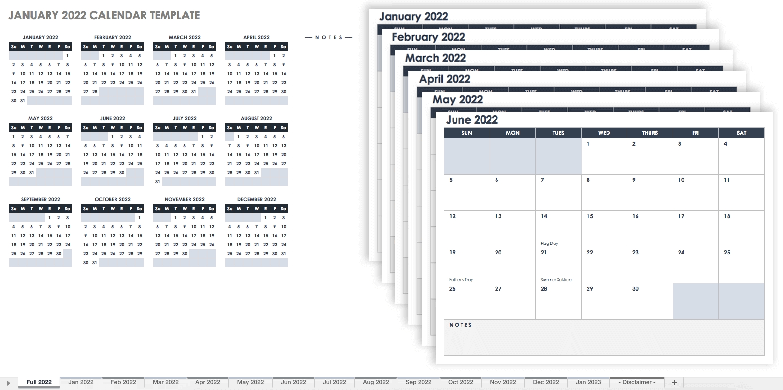 15 Free Monthly Calendar Templates | Smartsheet