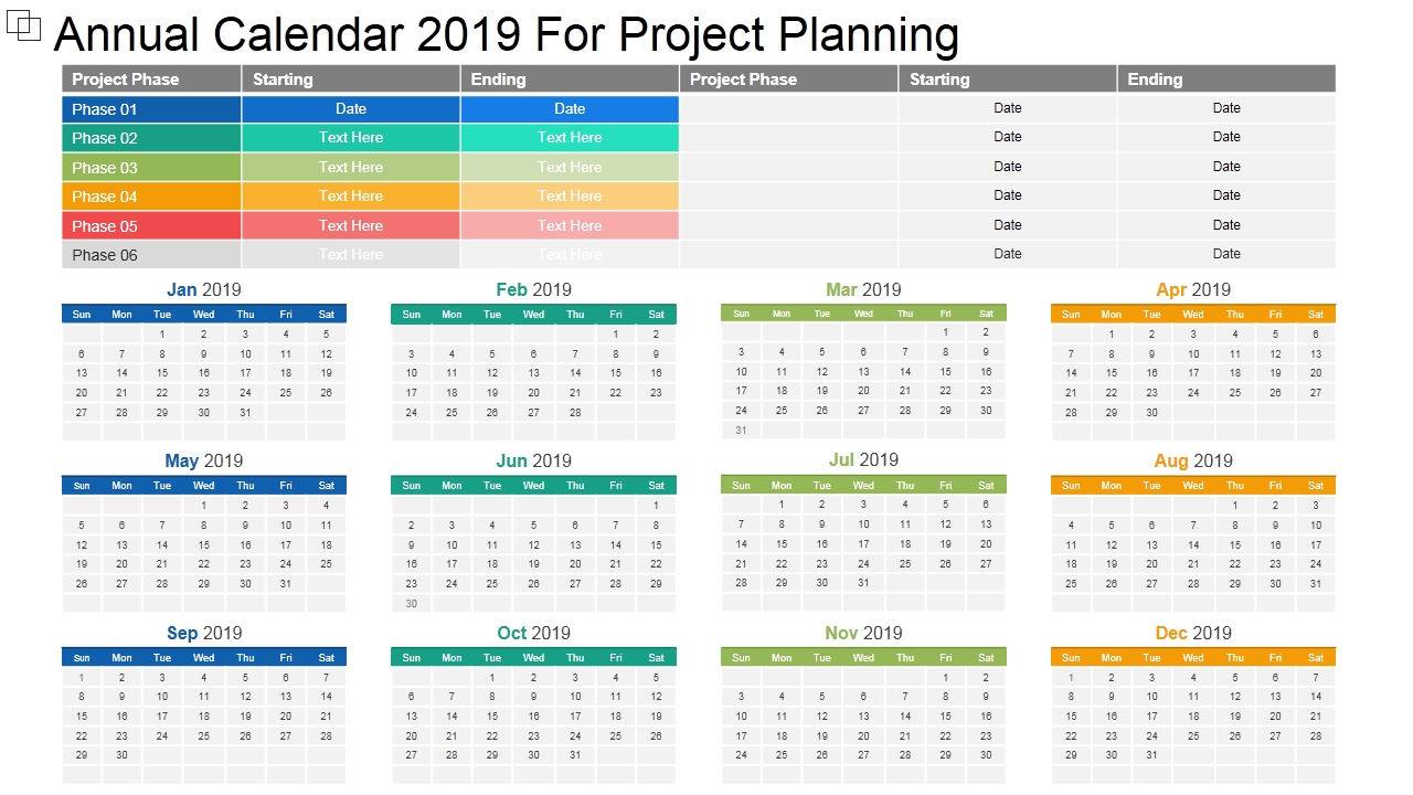 2019 Calendar Template: 13 Powerpoint Calendar Templates
