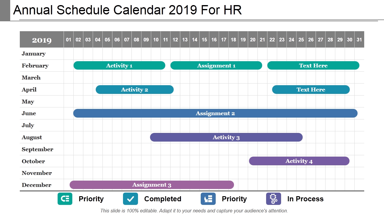 2019 Calendar Template: 13 Powerpoint Calendar Templates