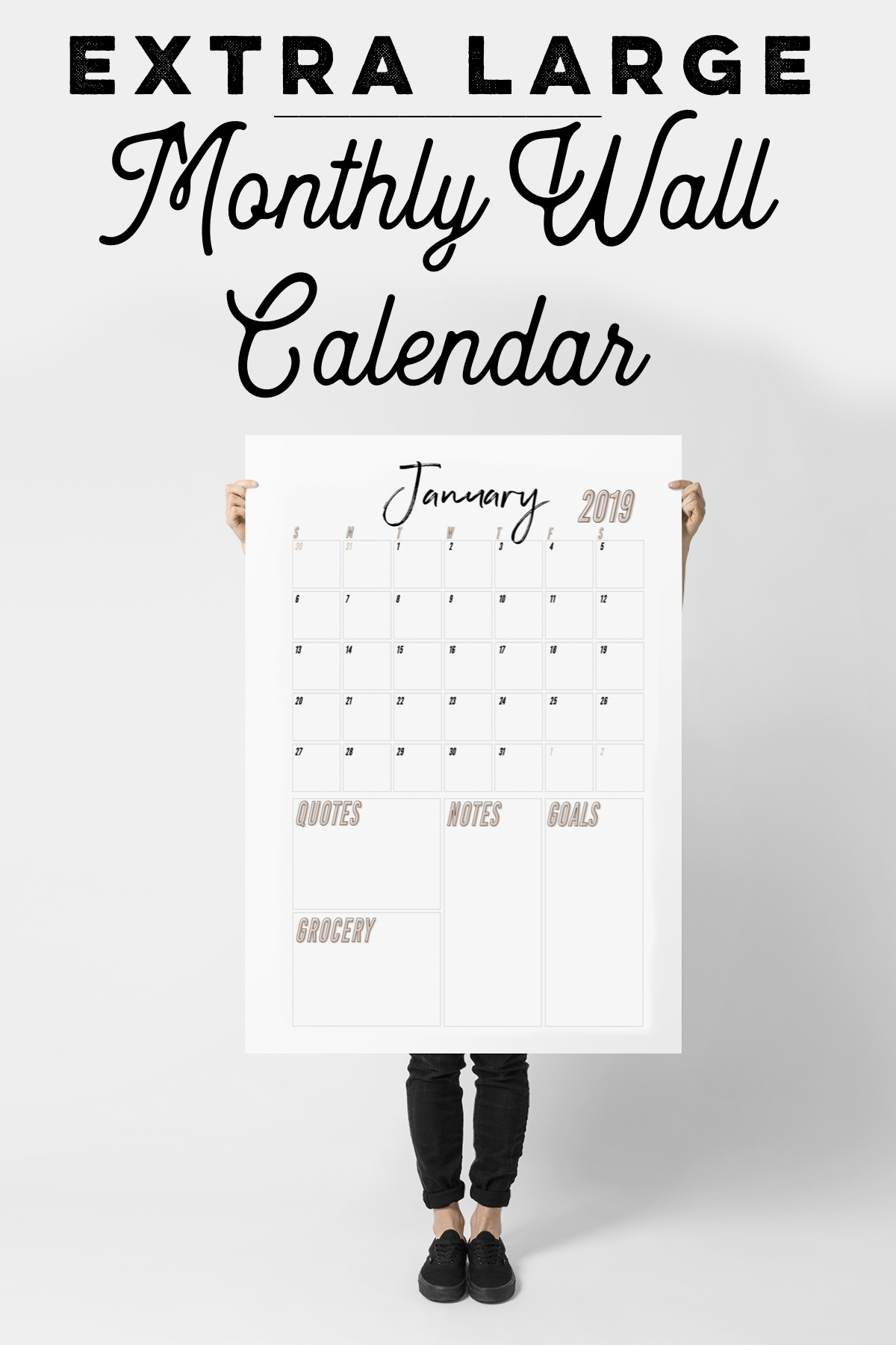 2020-2021 Extra Large Wall Calendar Printable | Etsy | Large