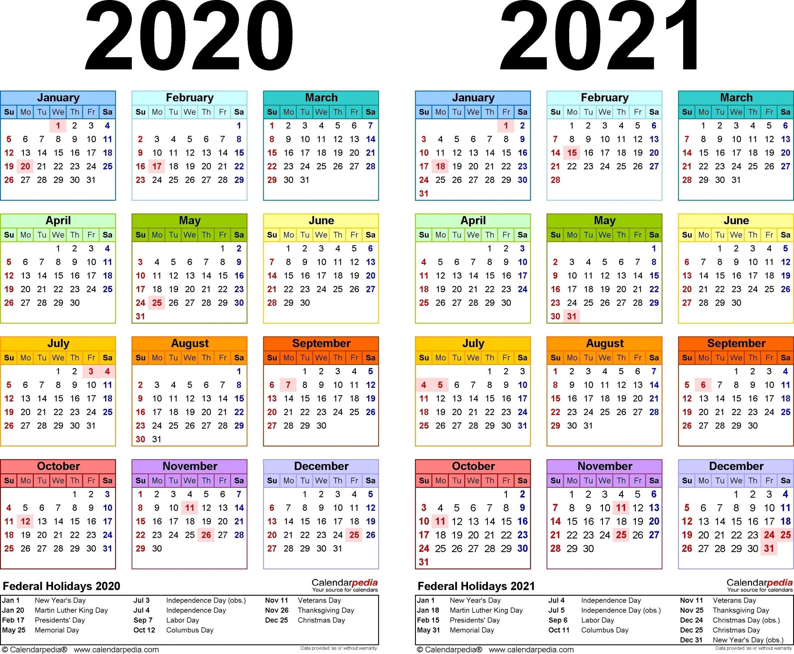 2020-21 Calendar Printable | Printable Calendar Design