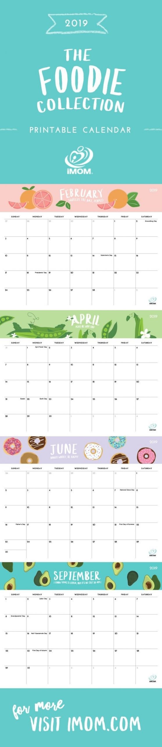 2020 And 2021 Foodie Printable Calendars For Moms - Imom