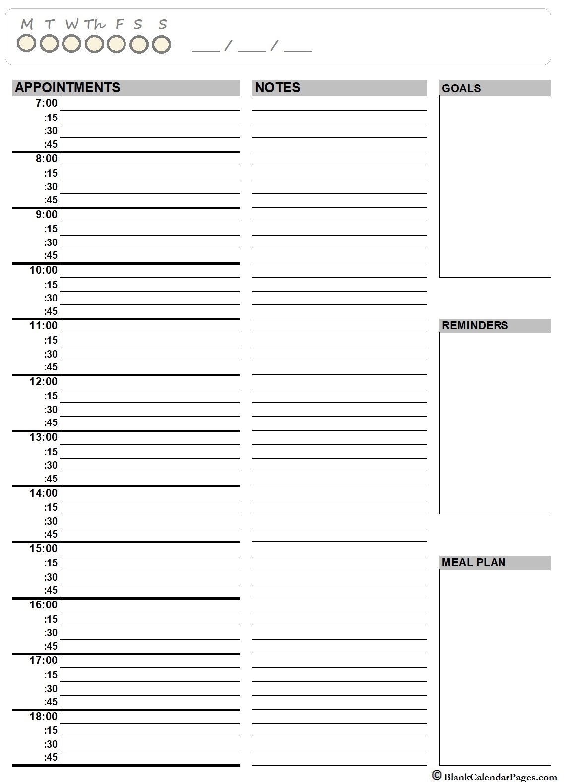 2021 Printable Daily Planner | Planner Templates