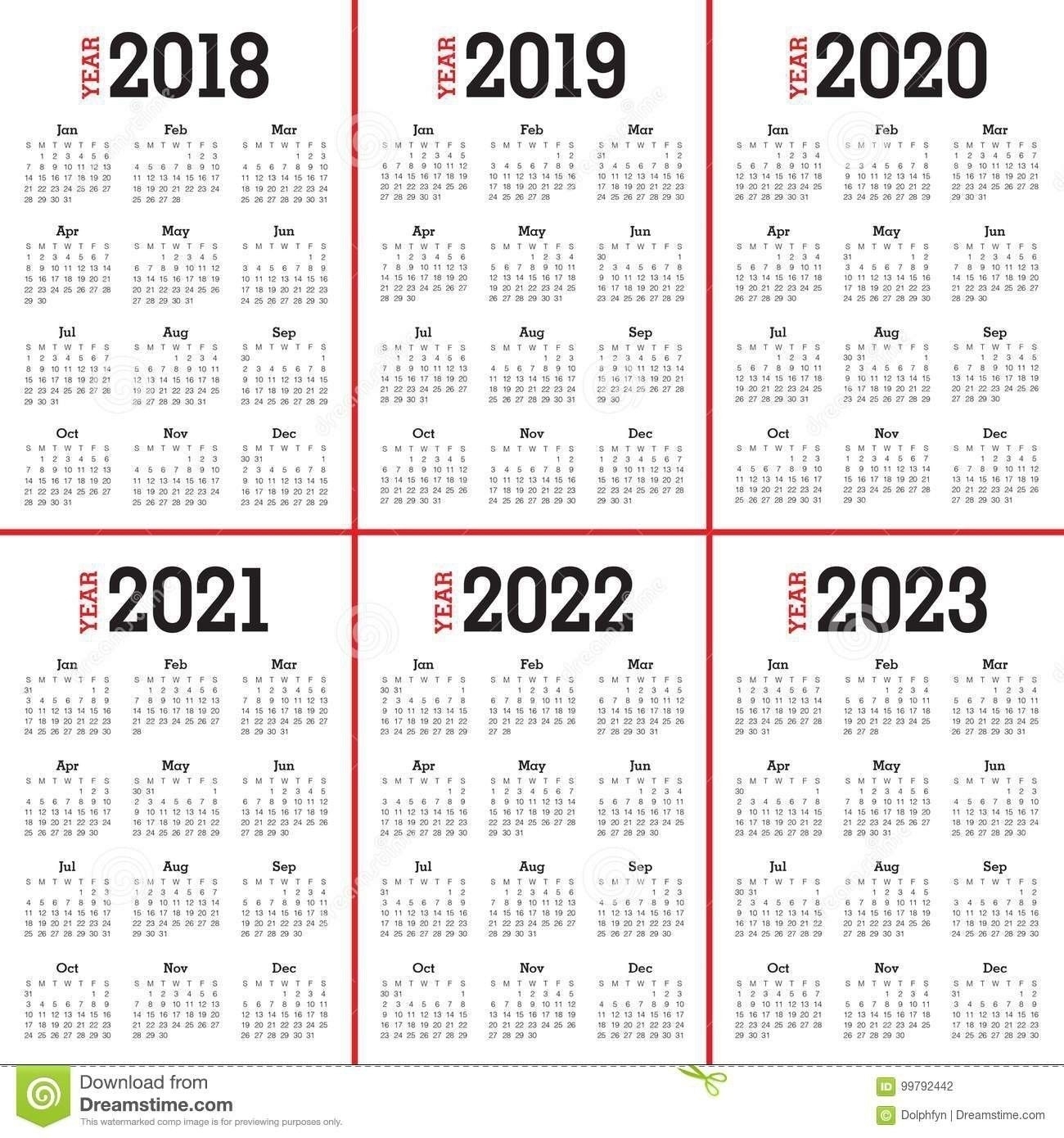 3 Year Calendar 2021 To 2023 Di 2020 | Stiker