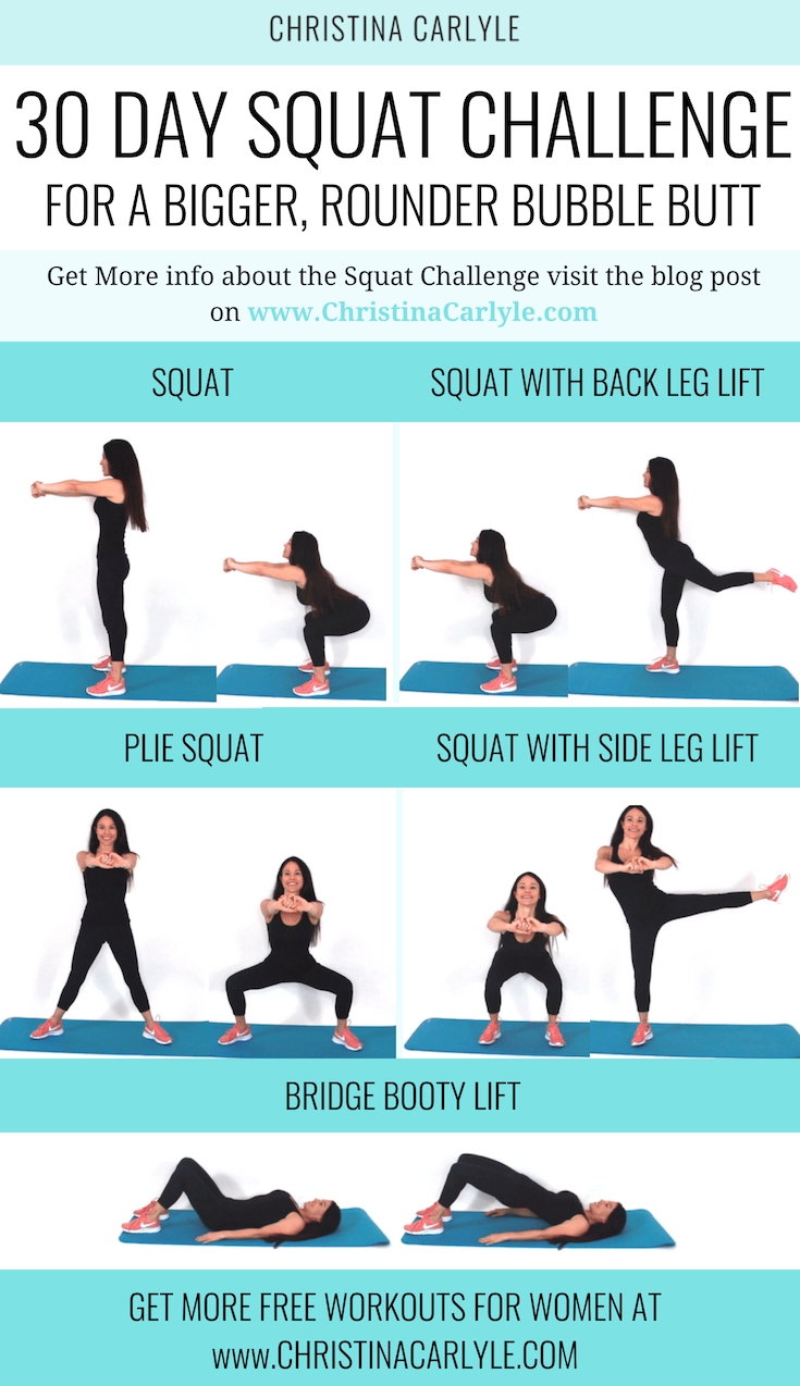 30 Day Squat Challenge For A Bigger, Round, Perky Butt