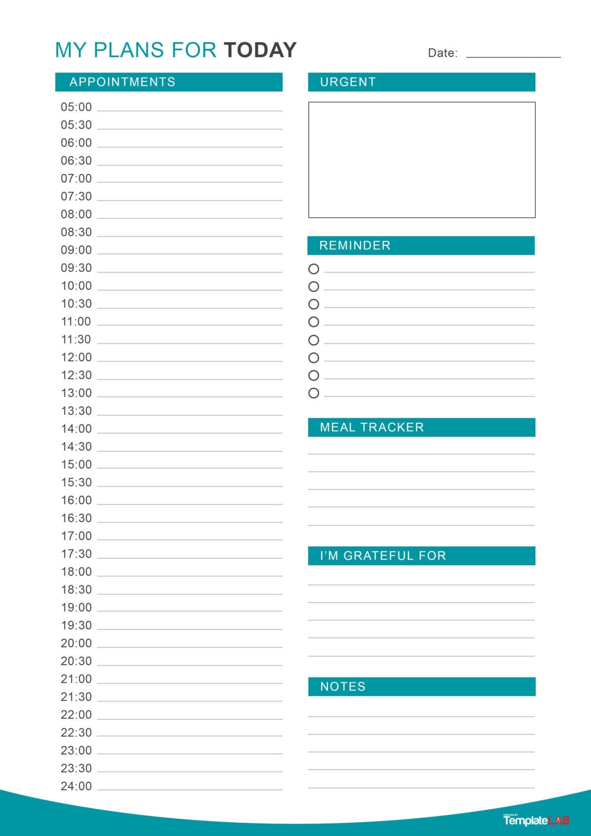 47 Printable Daily Planner Templates (Free In Word/Excel/Pdf)