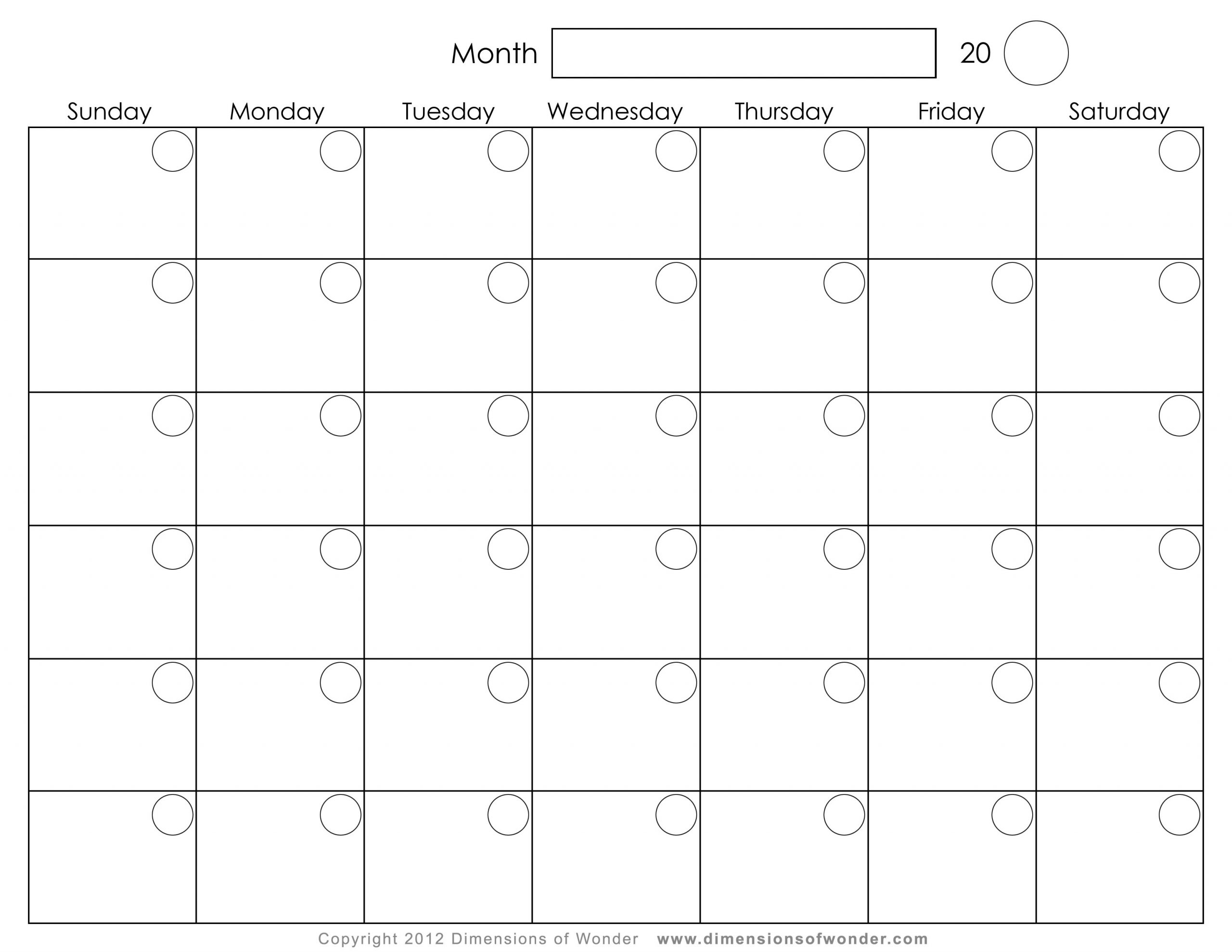 8 Best Monthly Calendar Printable - Printablee