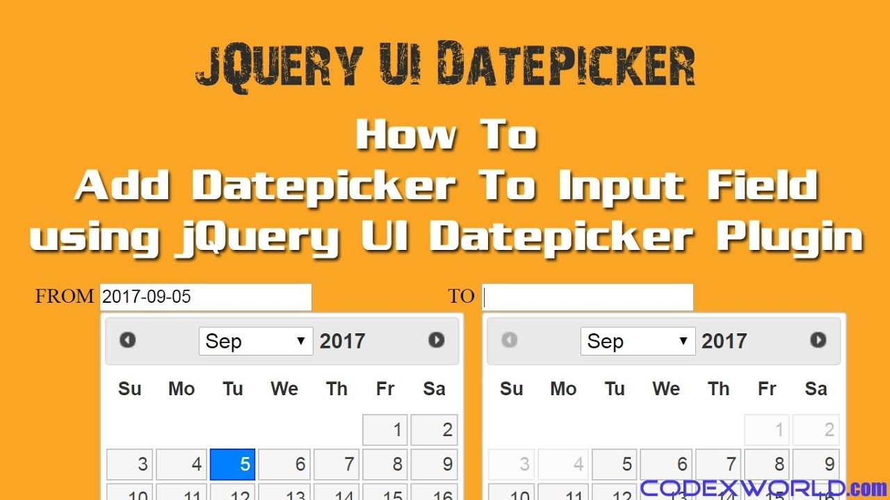 Add Datepicker To Input Field Using Jquery Ui