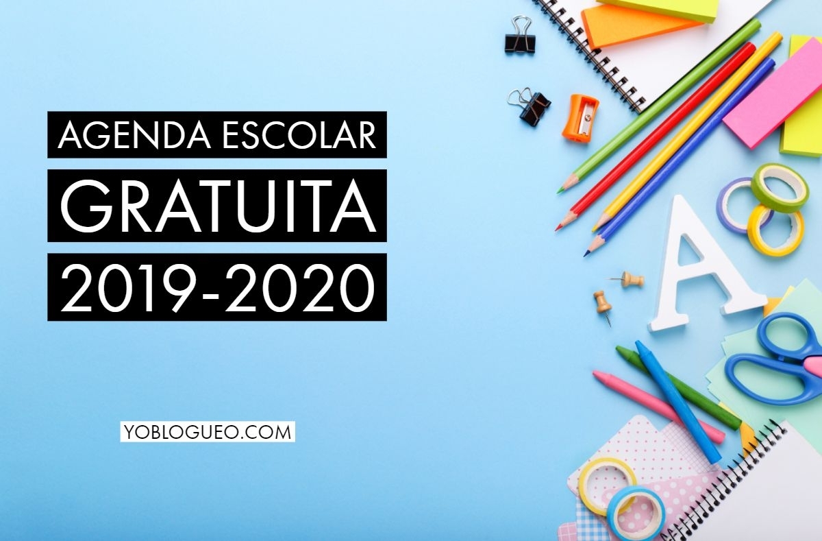 Agenda Escolar Gratuita 2019-2020 En Pdf Para Descargar