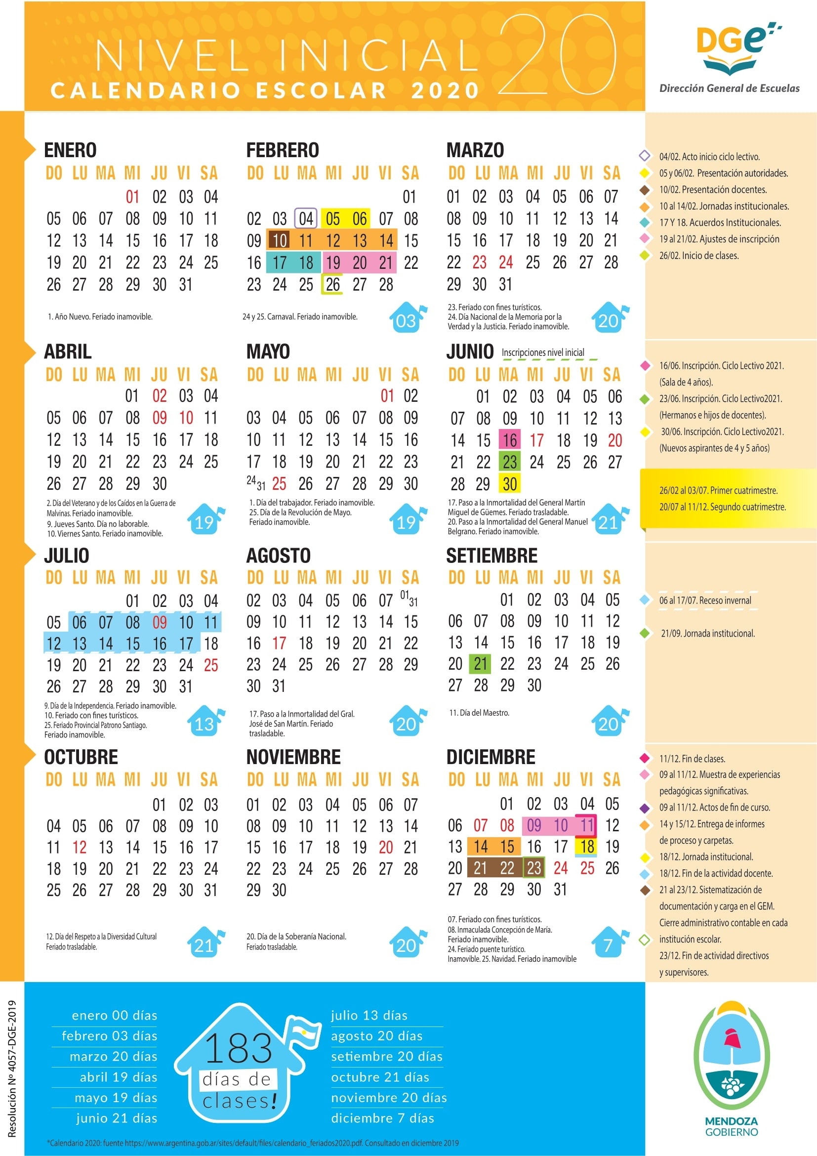 Así Será Desarrollado El Calendario Escolar 2020