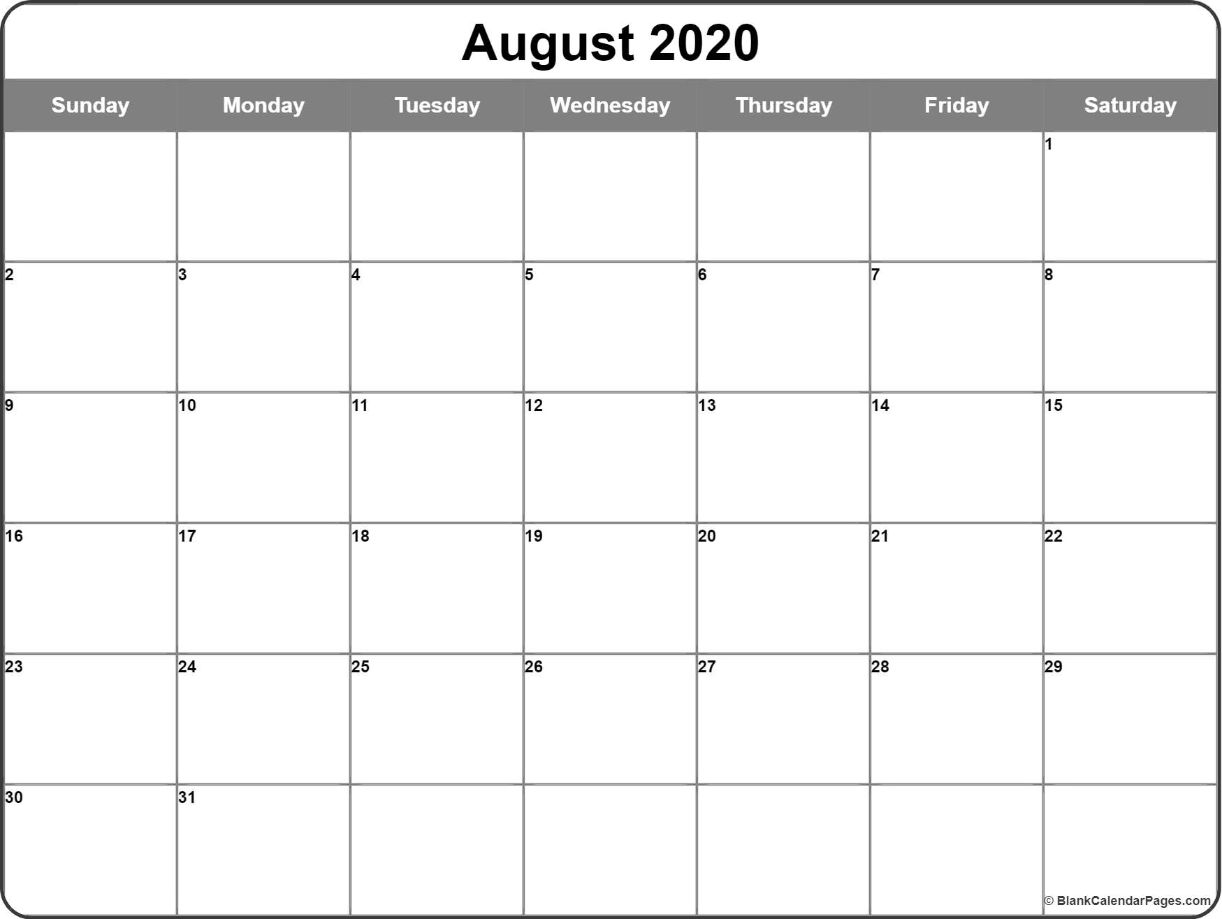 Large Block Blank Printable Calendars Calendar Template 2021