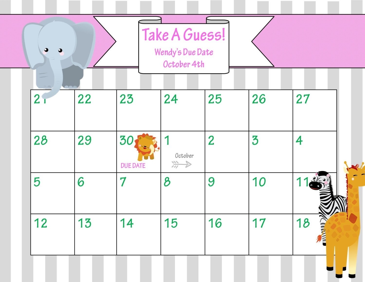 Best Of Printable Due Date Calendar | Free Printable