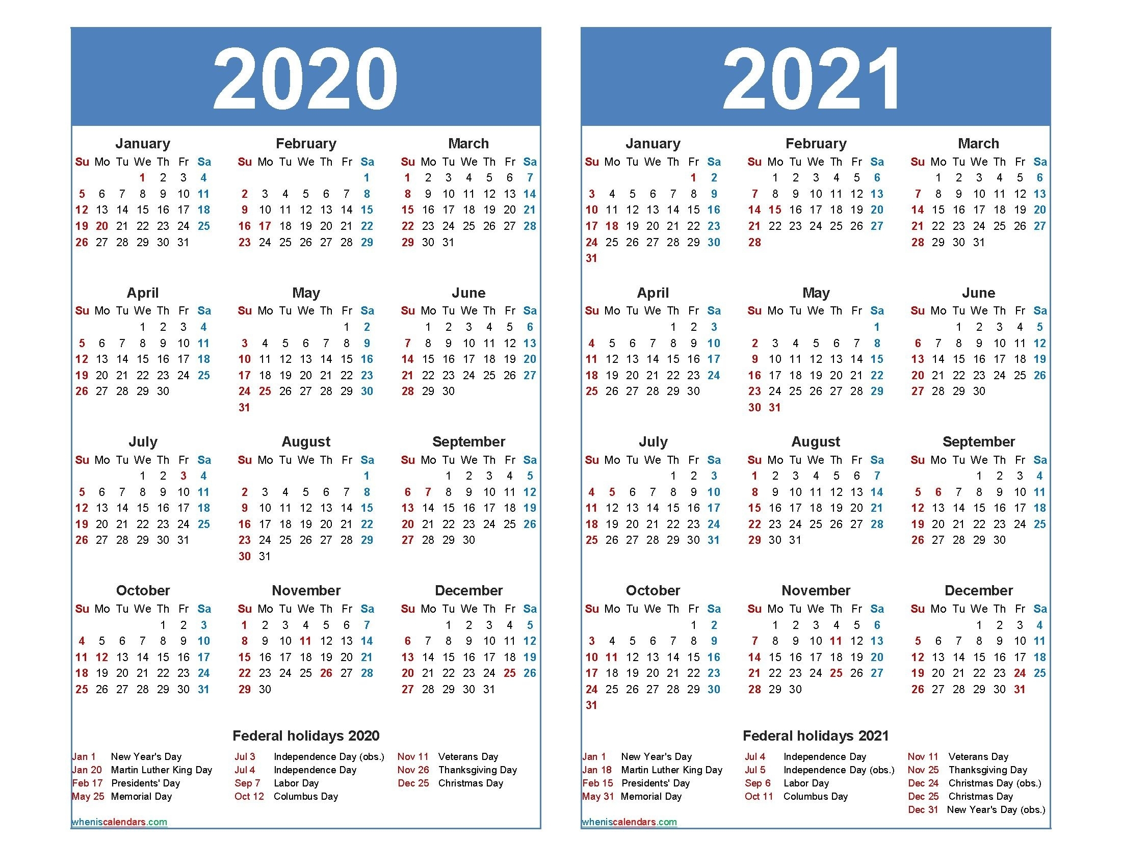 Blank 2021 Calendar Pdf Free Printable | Printable Calendar
