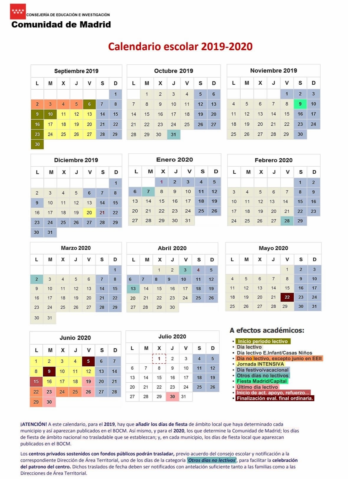 Calendario 2020 Para Imprimir Andalucia - Calendario 2019