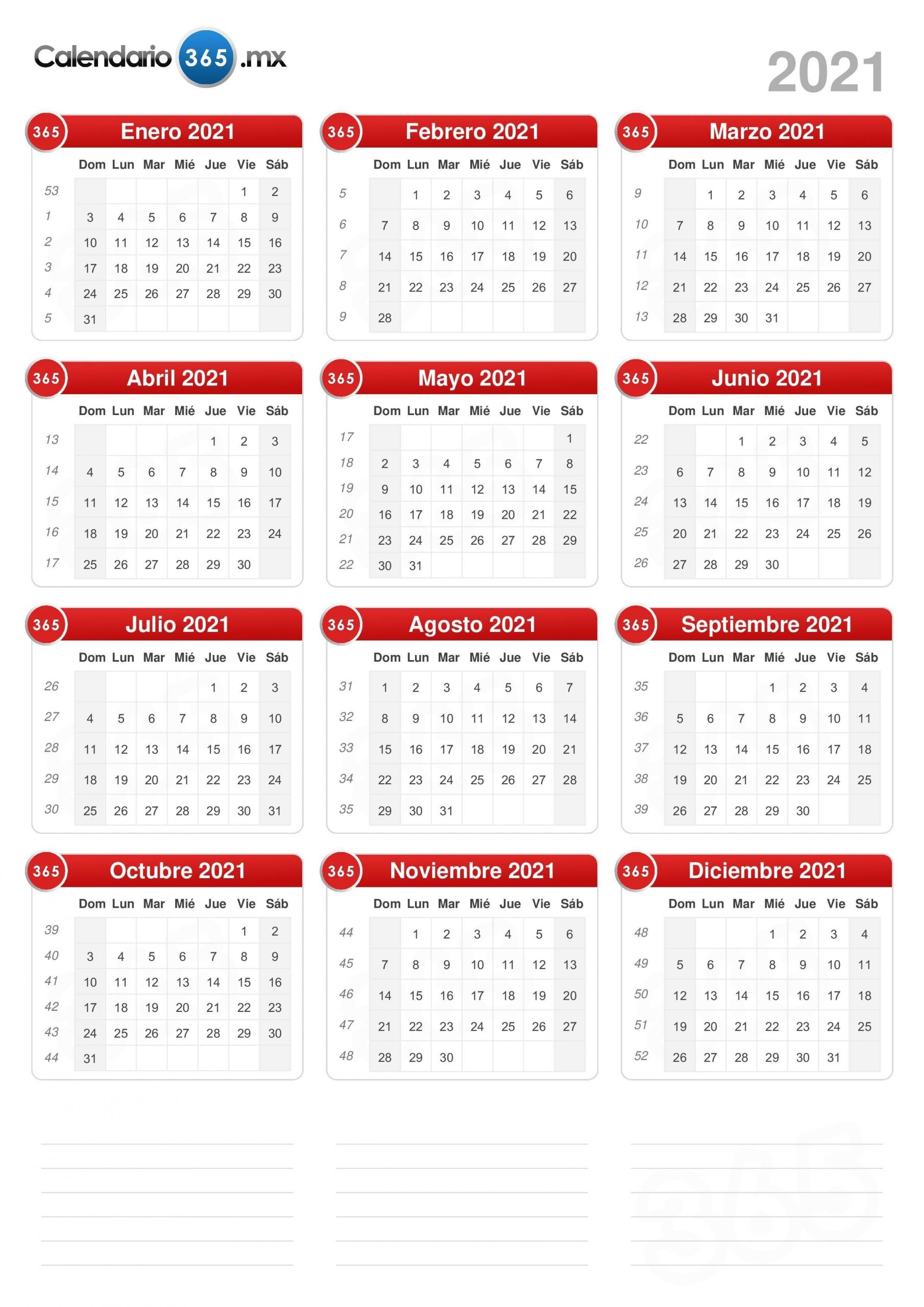 Calendario 2021