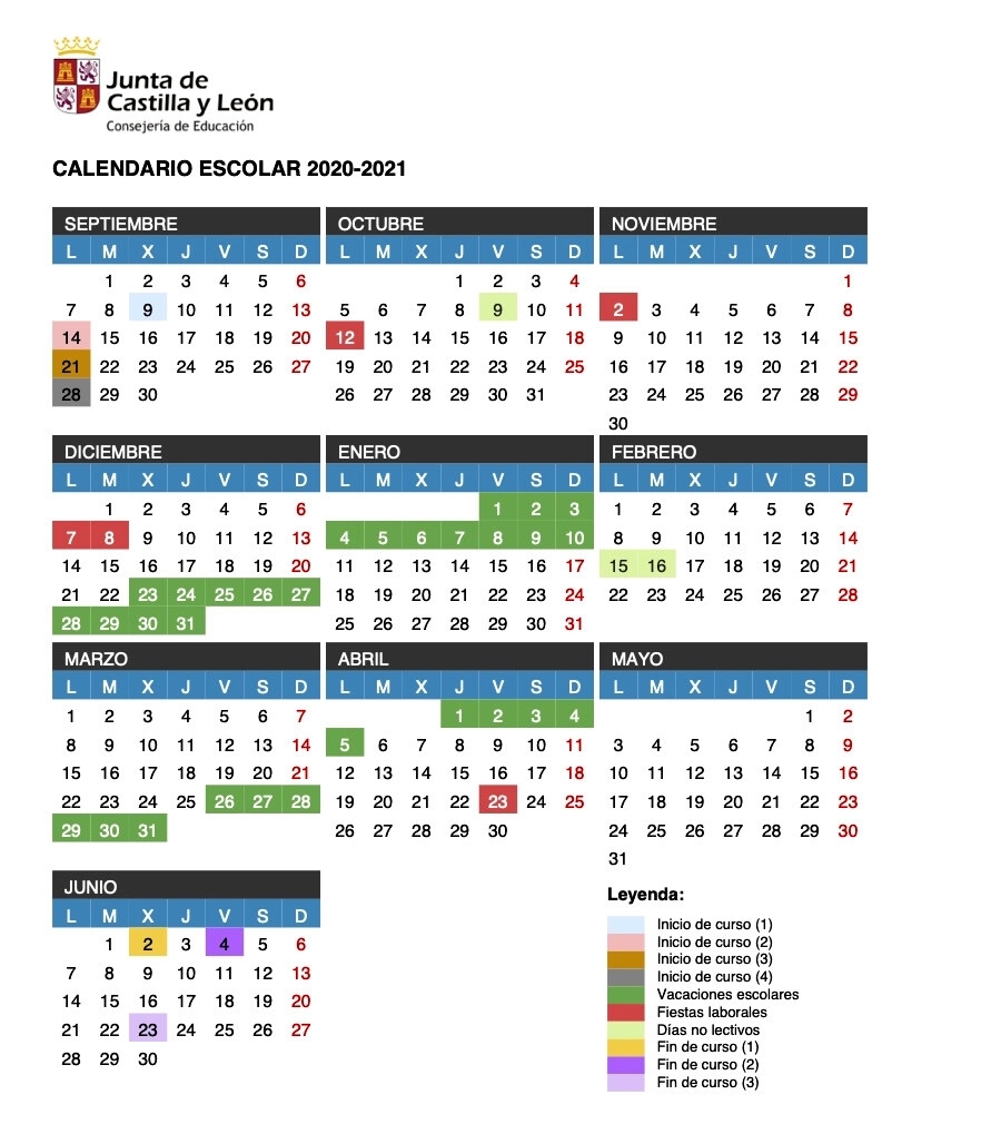 Calendario Escolar Y Protocolos Coronavirus Castilla Y León