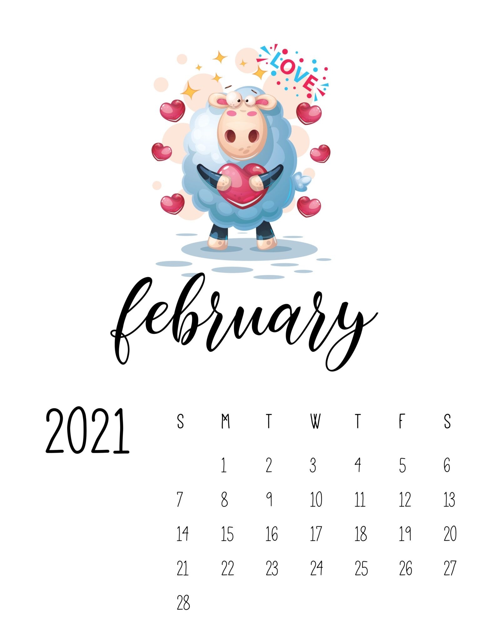 Cutest Happy Animals Calendar 2021 - World Of Printables In