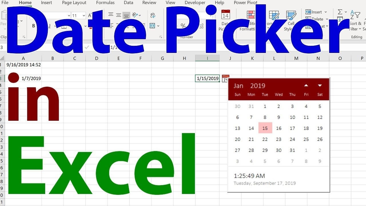 Date Picker In Excel - The Coolest Little Helper In Excel!