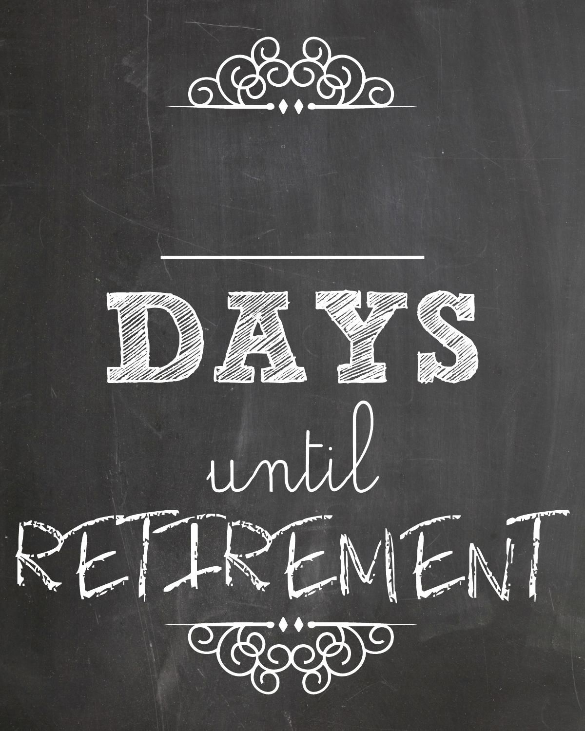 Funny Retirement Countdown Calendar Printable Calendar Template 2023
