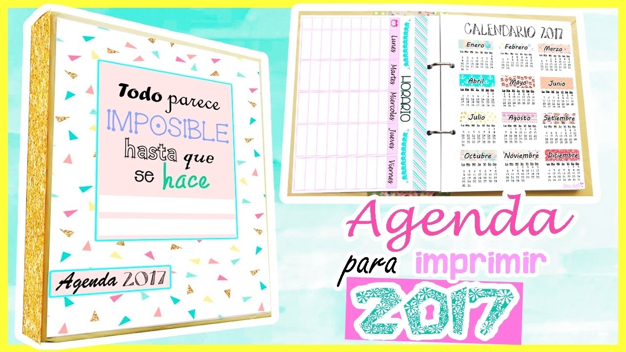 Diy Agenda 2017 Para Imprimir Gratis- Clau Beth