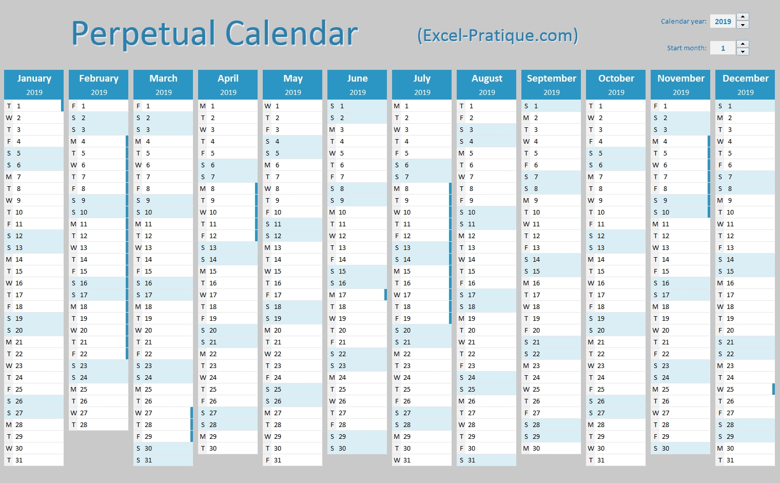 Excel Applications &quot;Calendars&quot;