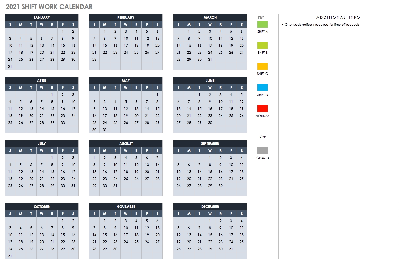 2010 Interactive Federal Leave Calendar Calendar Template 2022