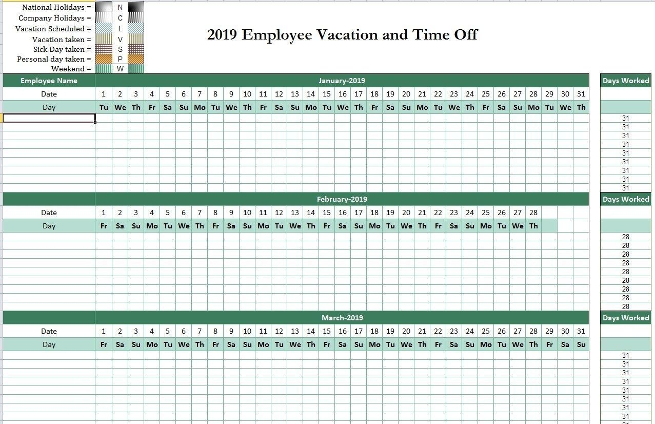 Time Off Calendar Template Calendar Template 2023