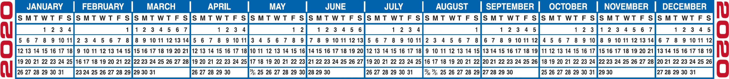 Free Printable 2021 Calendars &amp; 2021 Calendar Strips