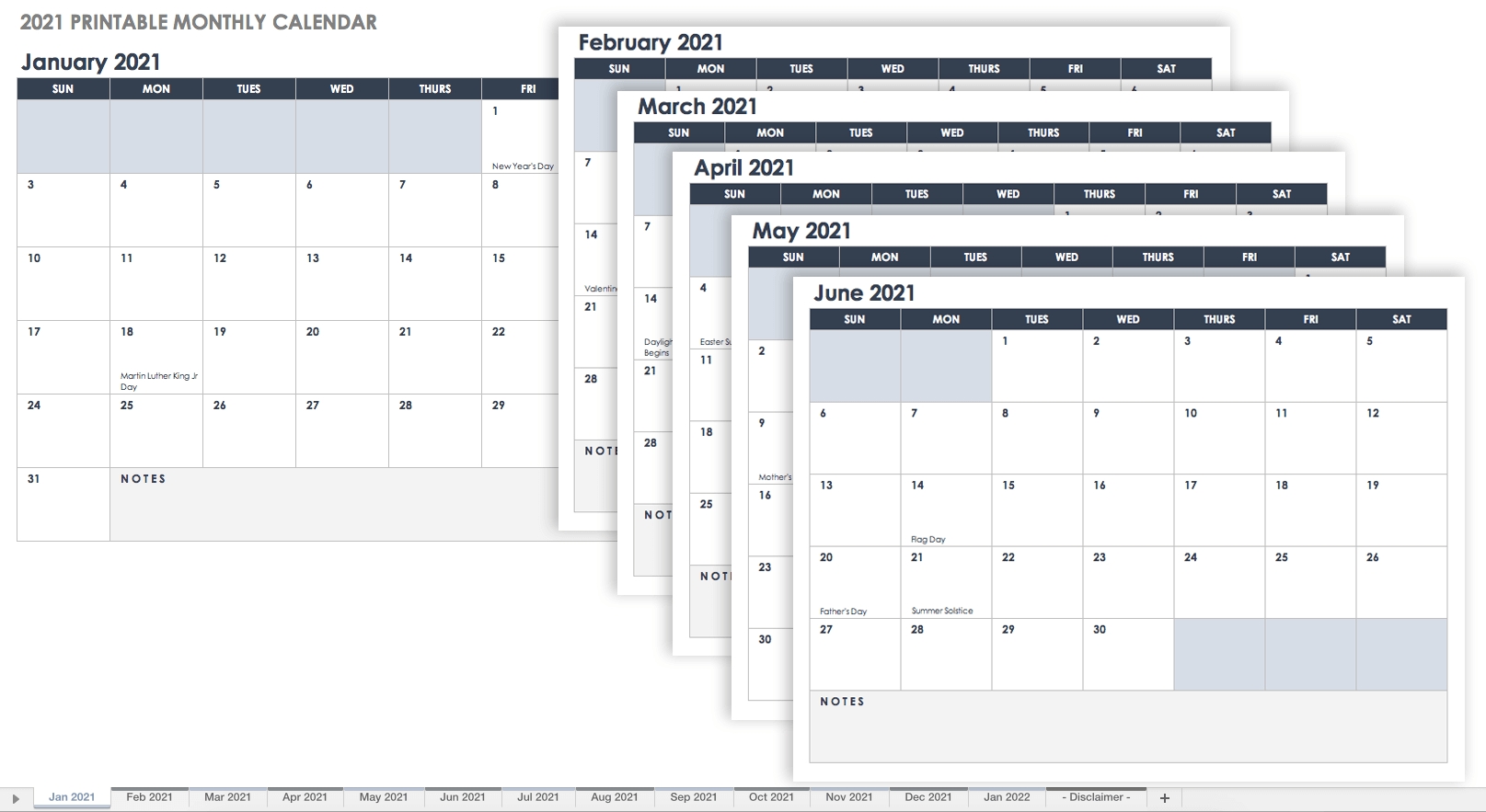 Free, Printable Excel Calendar Templates For 2019 &amp; On