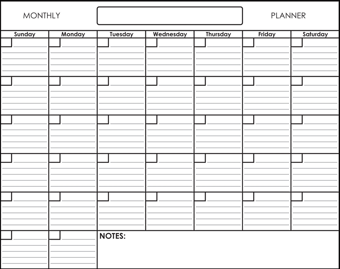 Free Printable Monthly Calendar Pages With Lines | Calendar