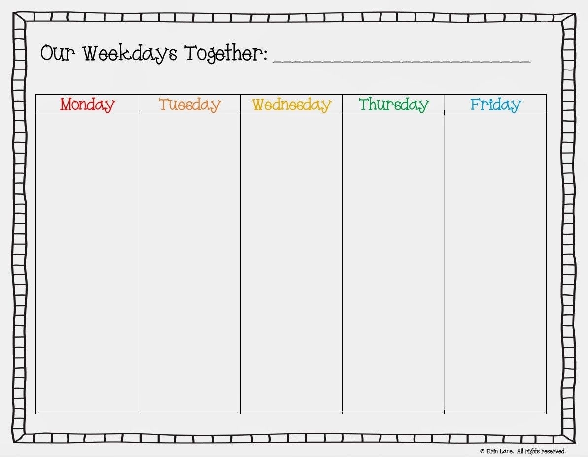 Free Printable Weekday Only Calendar - Google Search | Free