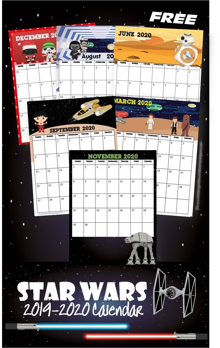 Free Star Wars Calendar 2019-2020 - Super Cute Star Wars