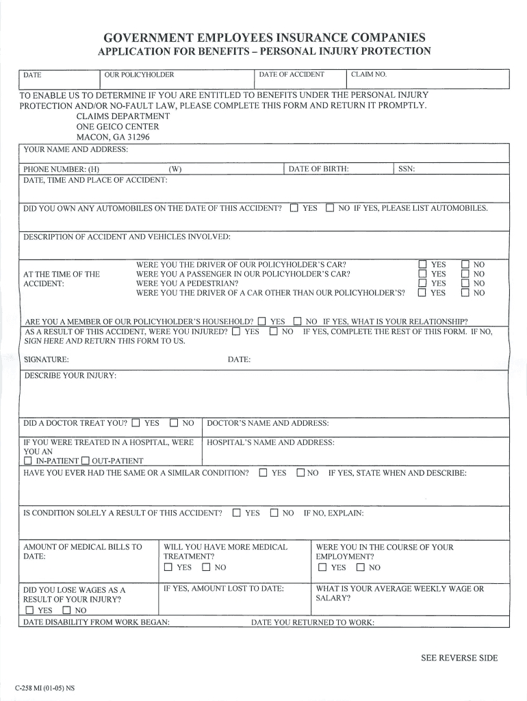 Geico Forms Online - Fill Online, Printable, Fillable, Blank