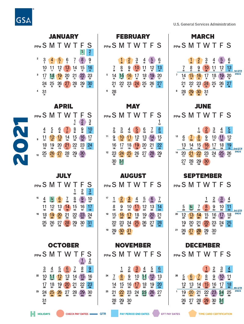 Gsa Payroll Calendar 2021 | Payroll Calendar